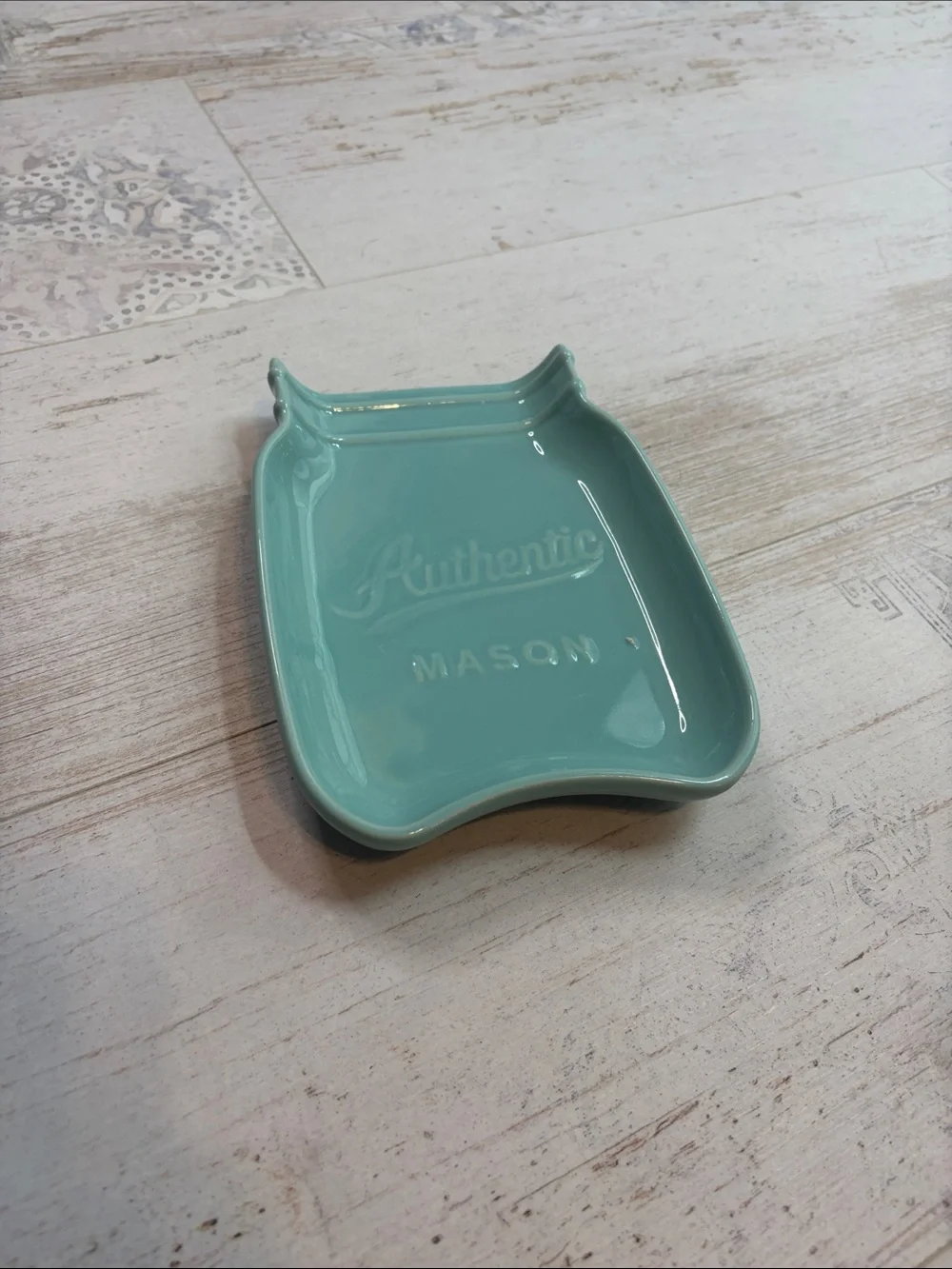 Kitchen Essentials Teal Mason Jar Spoon Holder